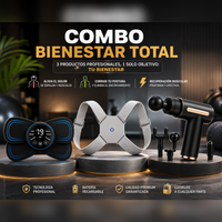 Combo Bienestar Total — Masajeador EMS + Corrector de Postura + Pistola Masajeadora